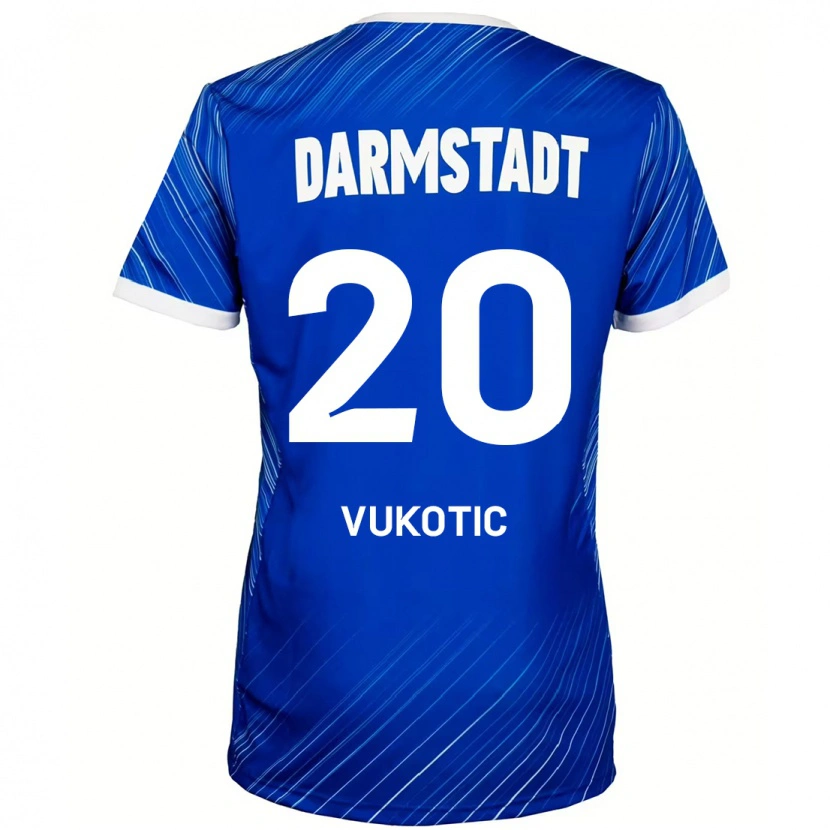 Danxen Kinder Aleksandar Vukotic #20 Blau Weiß Heimtrikot Trikot 2024/25 T-Shirt Schweiz