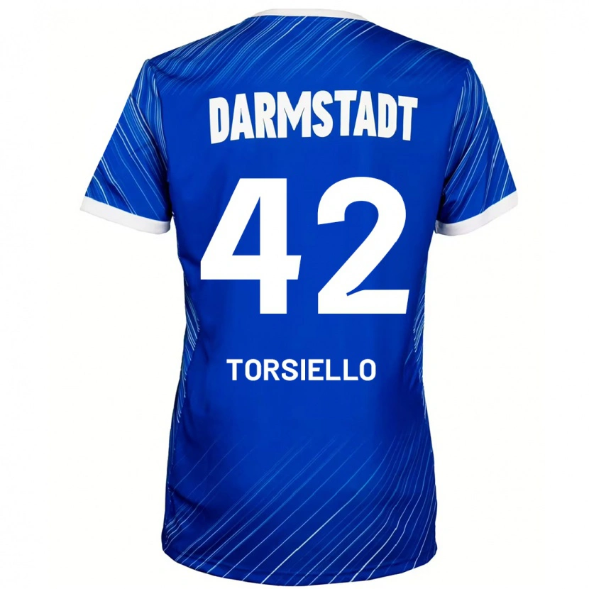 Danxen Kinder Fabio Torsiello #42 Blau Weiß Heimtrikot Trikot 2024/25 T-Shirt Schweiz