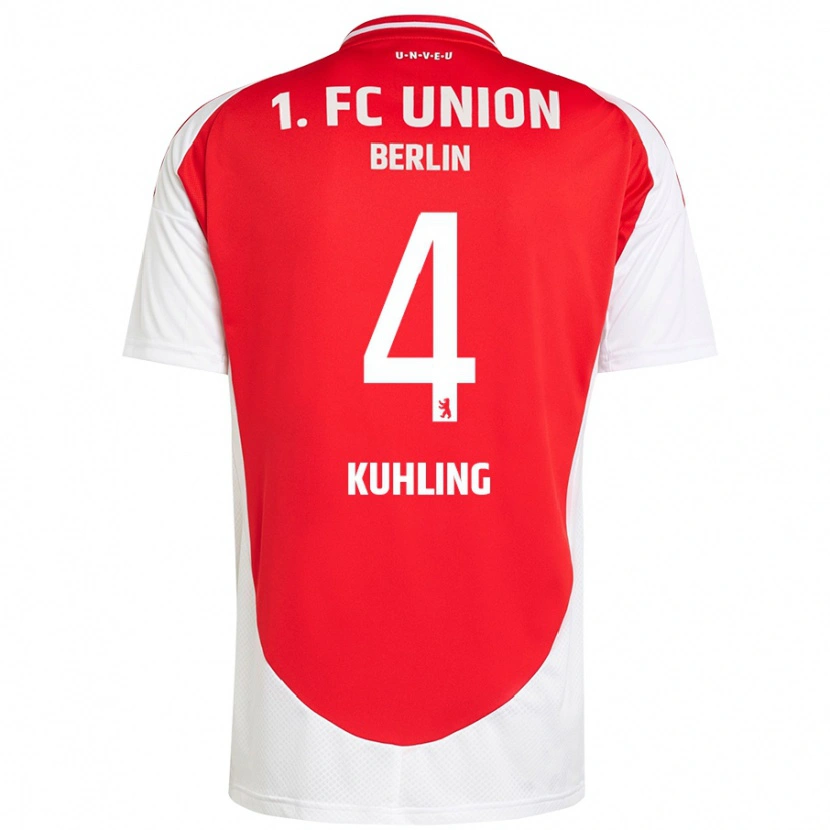 Danxen Kinder Ole Kühling #4 Rot Weiß Heimtrikot Trikot 2024/25 T-Shirt Schweiz