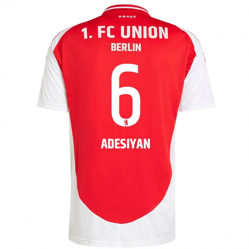 Danxen Kinder Olufemi Adesiyan #6 Rot Weiß Heimtrikot Trikot 2024/25 T-Shirt Schweiz