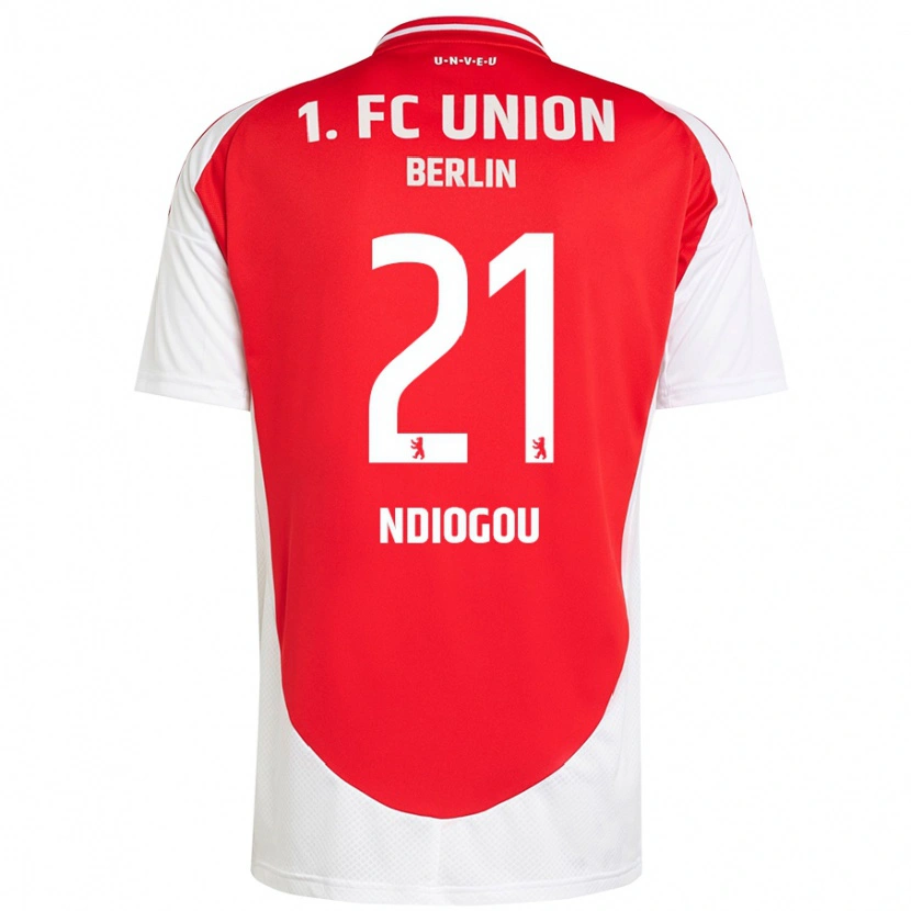 Danxen Kinder Pape-Omar Ndiogou #21 Rot Weiß Heimtrikot Trikot 2024/25 T-Shirt Schweiz