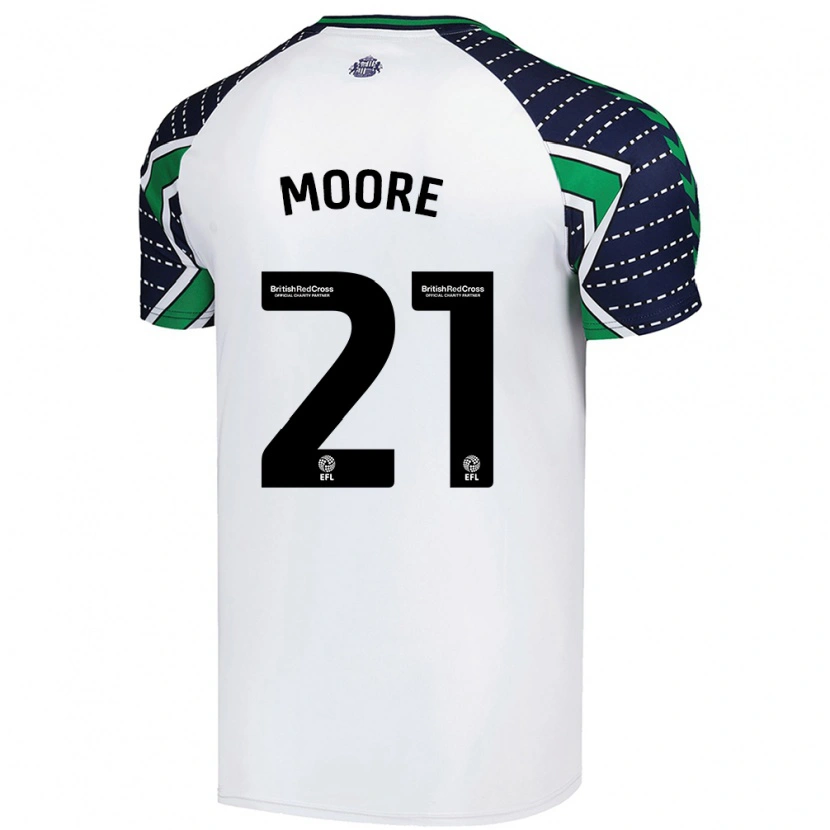 Danxen Kinder Simon Moore #21 Weiß Auswärtstrikot Trikot 2024/25 T-Shirt Schweiz