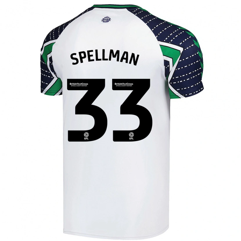 Danxen Kinder Michael Spellman #33 Weiß Auswärtstrikot Trikot 2024/25 T-Shirt Schweiz