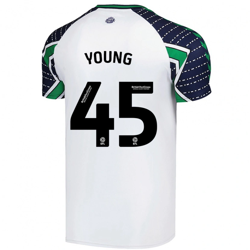 Danxen Kinder Matthew Young #45 Weiß Auswärtstrikot Trikot 2024/25 T-Shirt Schweiz