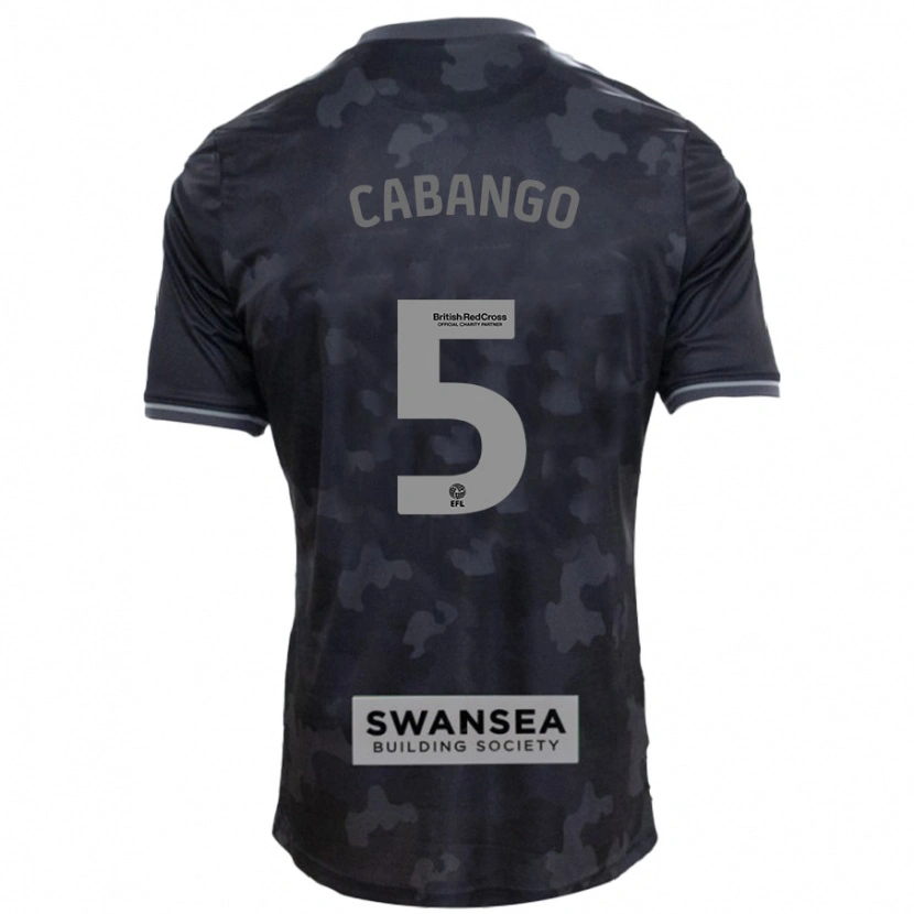 Danxen Kinder Ben Cabango #5 Schwarz Auswärtstrikot Trikot 2024/25 T-Shirt Schweiz