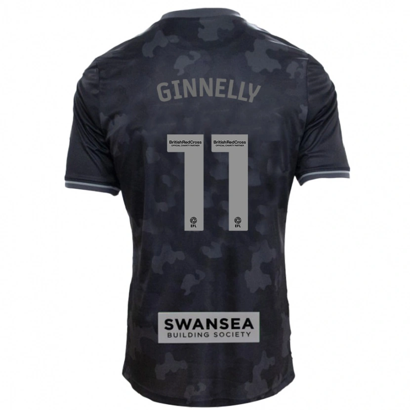 Danxen Kinder Josh Ginnelly #11 Schwarz Auswärtstrikot Trikot 2024/25 T-Shirt Schweiz