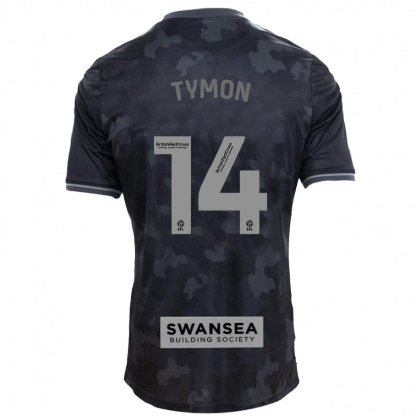 Danxen Kinder Josh Tymon #14 Schwarz Auswärtstrikot Trikot 2024/25 T-Shirt Schweiz