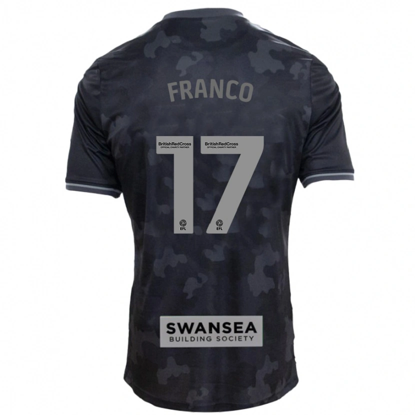 Danxen Kinder Gonçalo Franco #17 Schwarz Auswärtstrikot Trikot 2024/25 T-Shirt Schweiz