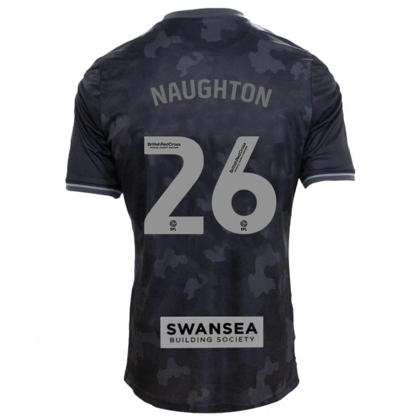 Danxen Kinder Kyle Naughton #26 Schwarz Auswärtstrikot Trikot 2024/25 T-Shirt Schweiz