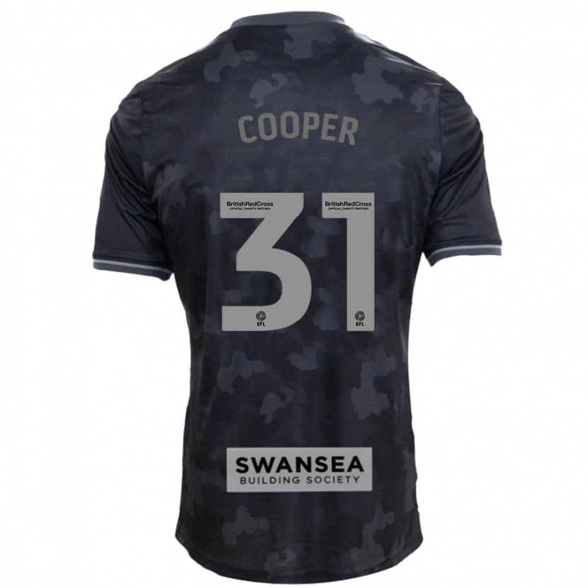 Danxen Kinder Oliver Cooper #31 Schwarz Auswärtstrikot Trikot 2024/25 T-Shirt Schweiz