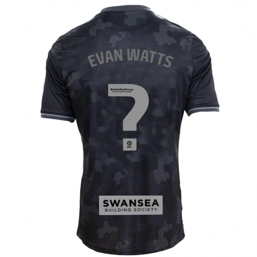 Danxen Kinder Evan Watts #0 Schwarz Auswärtstrikot Trikot 2024/25 T-Shirt Schweiz