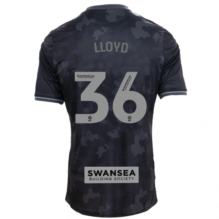 Danxen Kinder Ben Lloyd #36 Schwarz Auswärtstrikot Trikot 2024/25 T-Shirt Schweiz