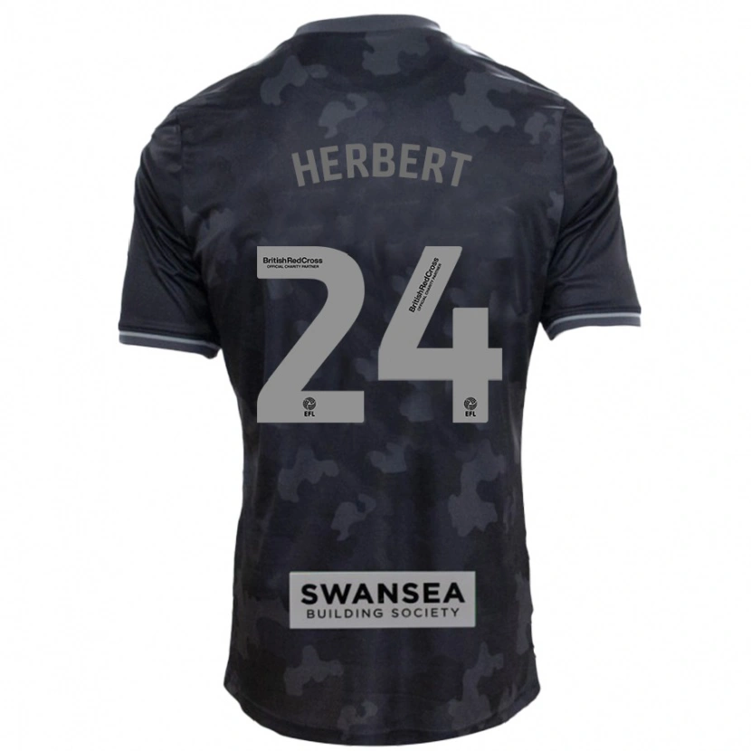 Danxen Kinder Chelsea Herbert #24 Schwarz Auswärtstrikot Trikot 2024/25 T-Shirt Schweiz