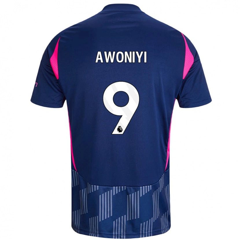 Danxen Kinder Taiwo Awoniyi #9 Königsblau Rosa Auswärtstrikot Trikot 2024/25 T-Shirt Schweiz