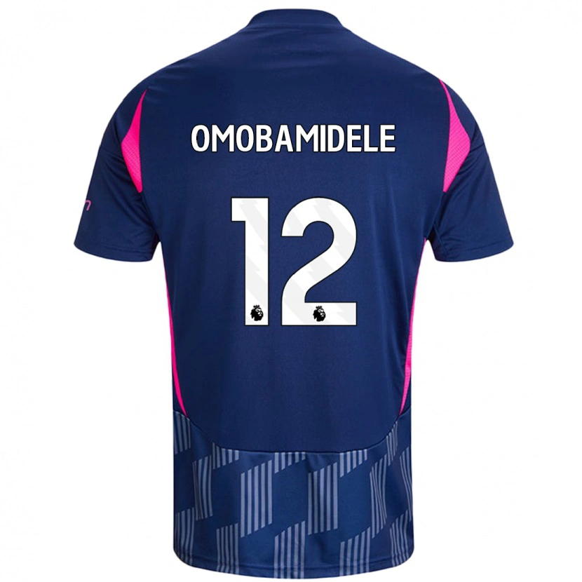 Danxen Kinder Andrew Omobamidele #12 Königsblau Rosa Auswärtstrikot Trikot 2024/25 T-Shirt Schweiz