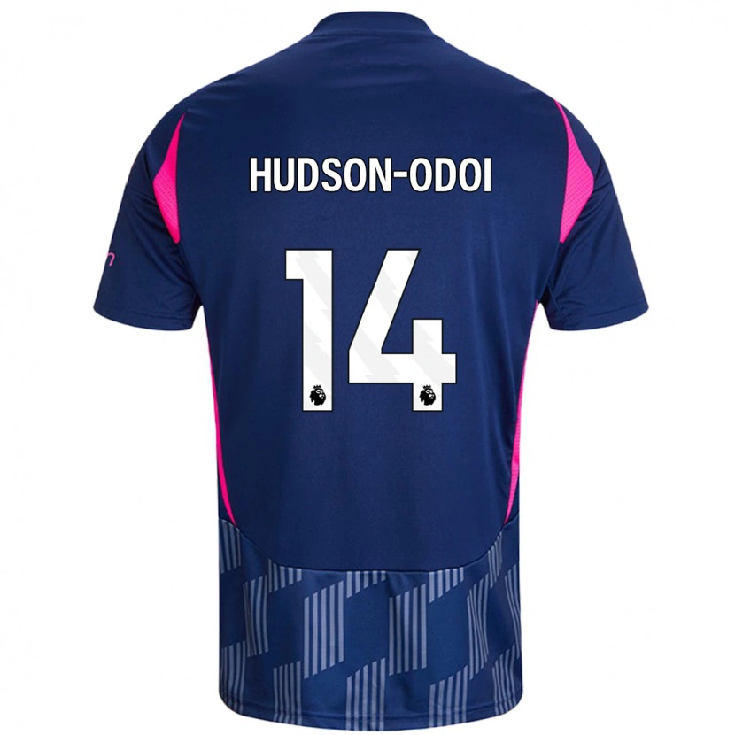 Danxen Kinder Callum Hudson-Odoi #14 Königsblau Rosa Auswärtstrikot Trikot 2024/25 T-Shirt Schweiz