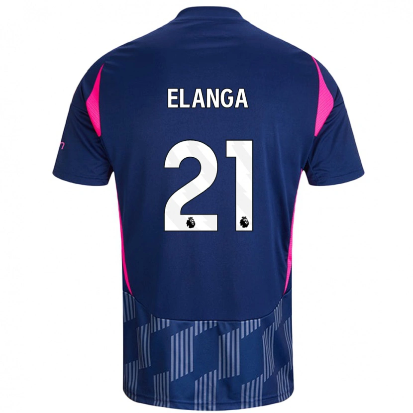 Danxen Kinder Anthony Elanga #21 Königsblau Rosa Auswärtstrikot Trikot 2024/25 T-Shirt Schweiz