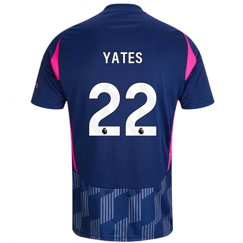 Danxen Kinder Ryan Yates #22 Königsblau Rosa Auswärtstrikot Trikot 2024/25 T-Shirt Schweiz