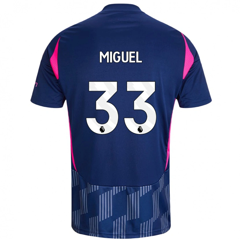 Danxen Kinder Carlos Miguel #33 Königsblau Rosa Auswärtstrikot Trikot 2024/25 T-Shirt Schweiz