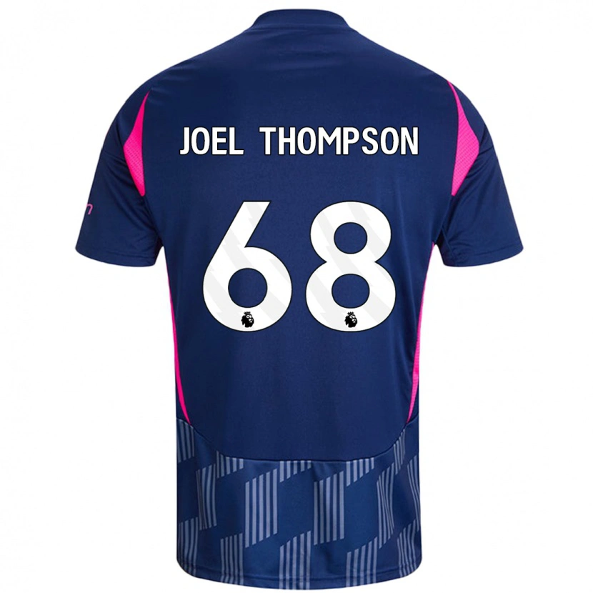 Danxen Kinder Joel Thompson #68 Königsblau Rosa Auswärtstrikot Trikot 2024/25 T-Shirt Schweiz