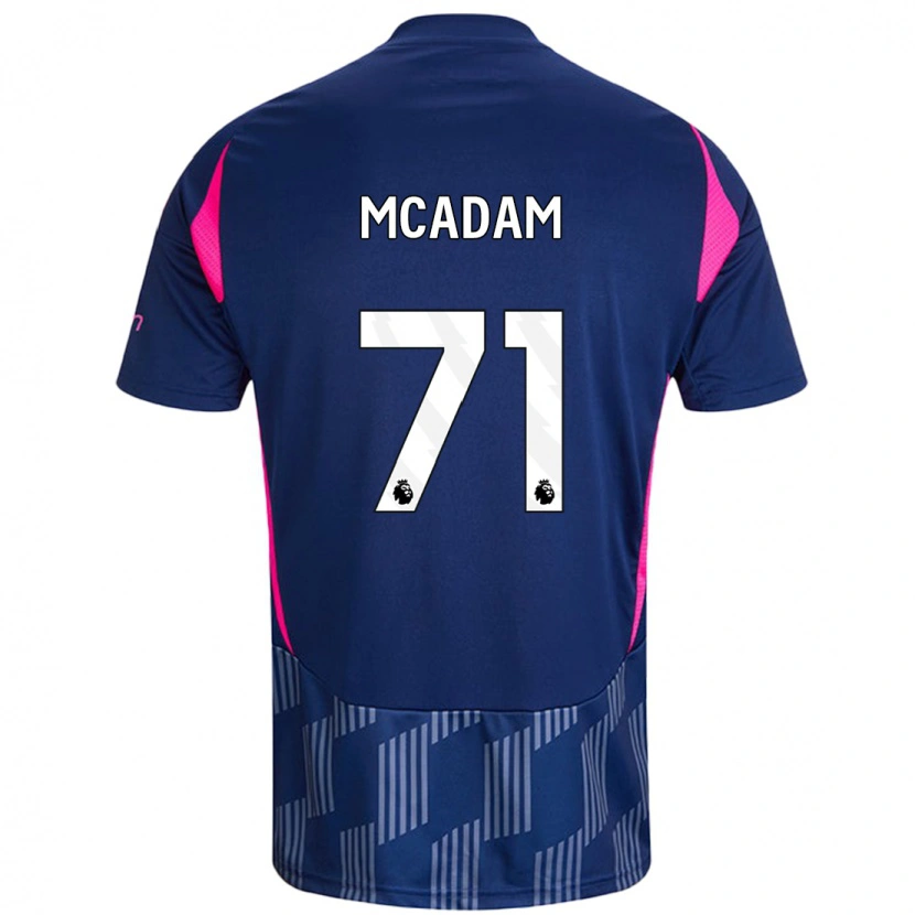 Danxen Kinder Kyle Mcadam #71 Königsblau Rosa Auswärtstrikot Trikot 2024/25 T-Shirt Schweiz