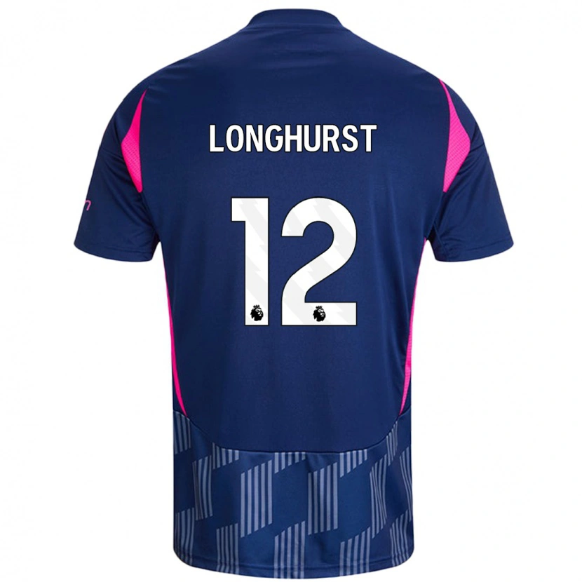 Danxen Kinder Kate Longhurst #12 Königsblau Rosa Auswärtstrikot Trikot 2024/25 T-Shirt Schweiz