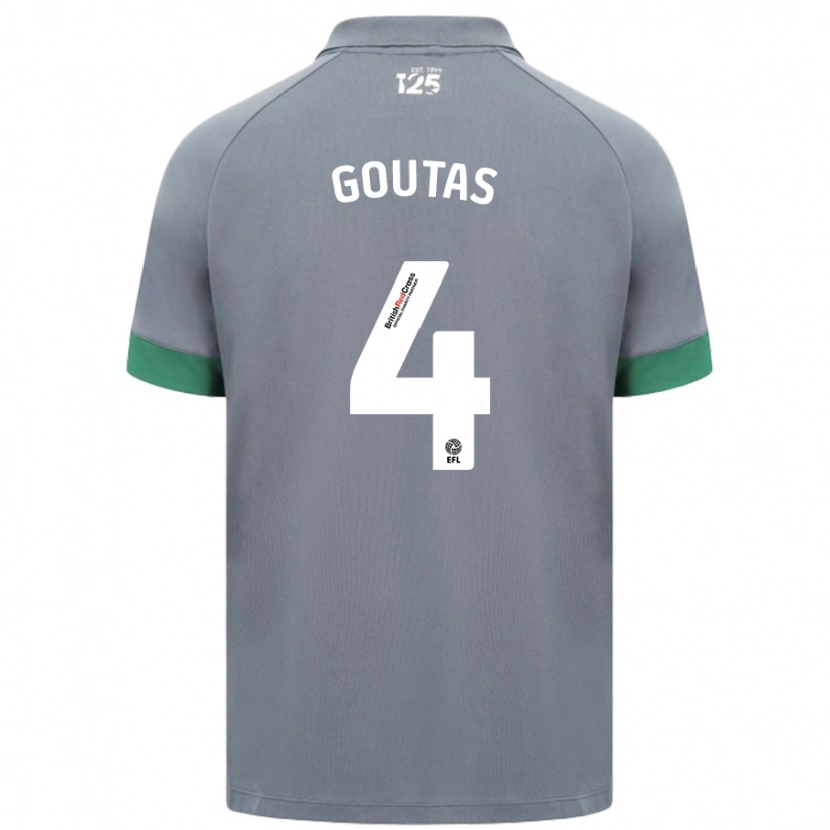 Danxen Kinder Dimitrios Goutas #4 Dunkelgrau Auswärtstrikot Trikot 2024/25 T-Shirt Schweiz