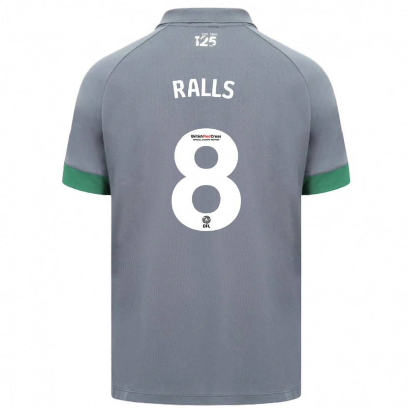 Danxen Kinder Joe Ralls #8 Dunkelgrau Auswärtstrikot Trikot 2024/25 T-Shirt Schweiz