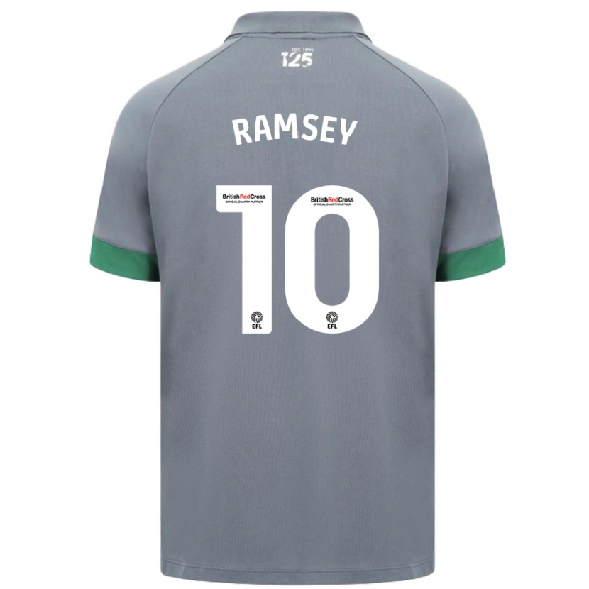 Danxen Kinder Aaron Ramsey #10 Dunkelgrau Auswärtstrikot Trikot 2024/25 T-Shirt Schweiz