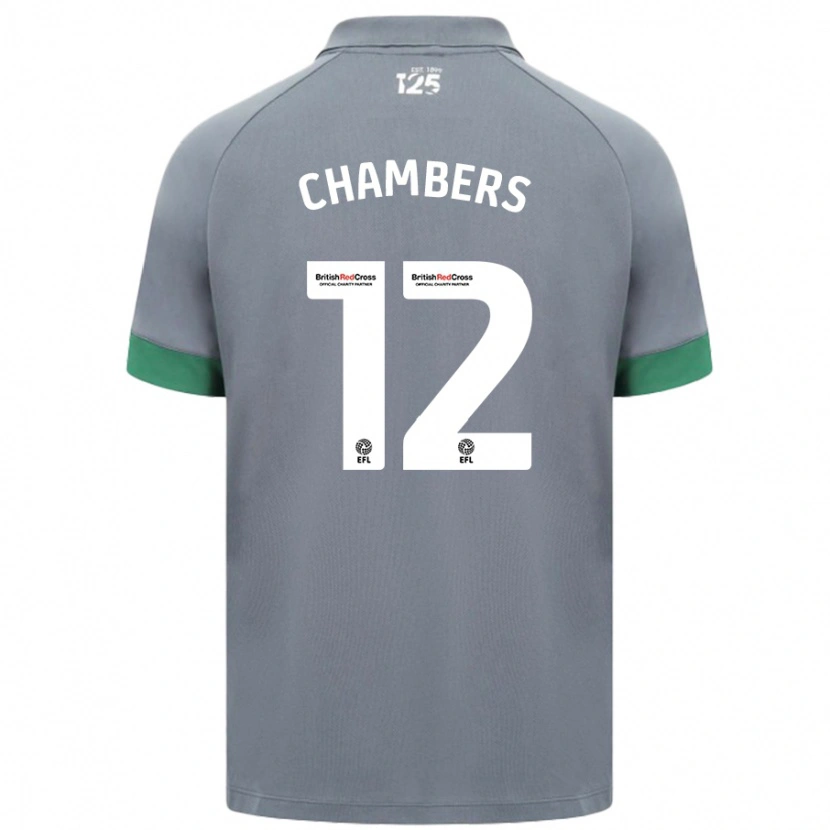 Danxen Kinder Calum Chambers #12 Dunkelgrau Auswärtstrikot Trikot 2024/25 T-Shirt Schweiz