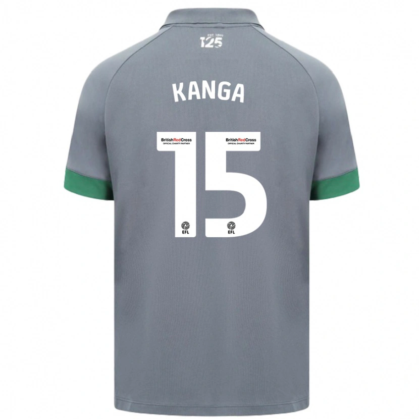 Danxen Kinder Wilfried Kanga #15 Dunkelgrau Auswärtstrikot Trikot 2024/25 T-Shirt Schweiz