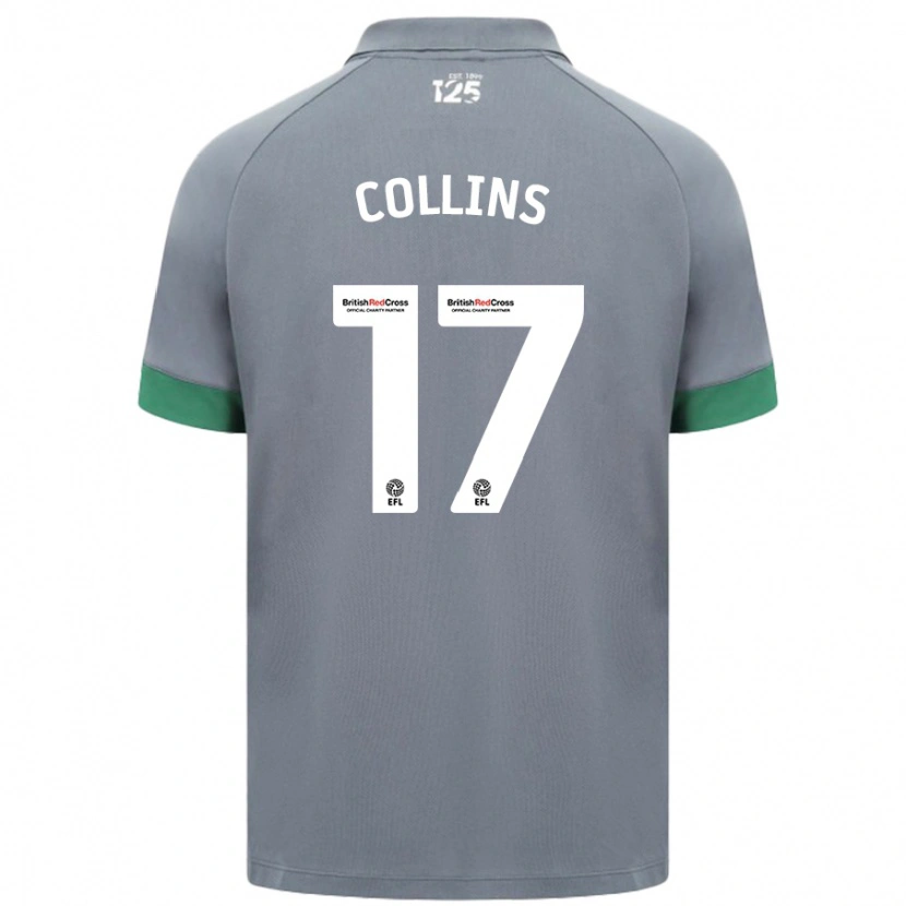 Danxen Kinder Jamilu Collins #17 Dunkelgrau Auswärtstrikot Trikot 2024/25 T-Shirt Schweiz