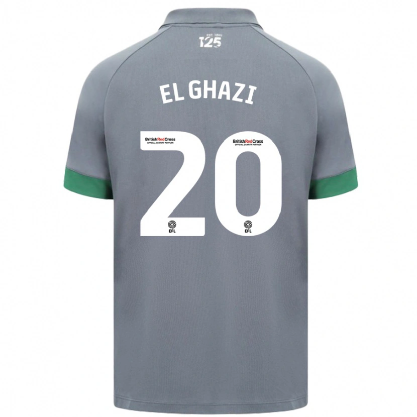 Danxen Kinder Anwar El Ghazi #20 Dunkelgrau Auswärtstrikot Trikot 2024/25 T-Shirt Schweiz