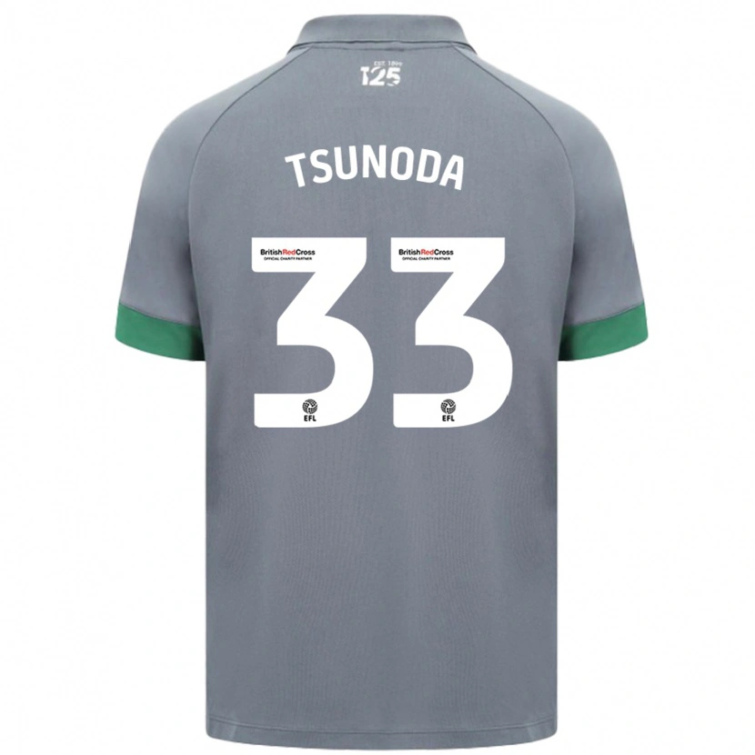 Danxen Kinder Ryotaro Tsunoda #33 Dunkelgrau Auswärtstrikot Trikot 2024/25 T-Shirt Schweiz