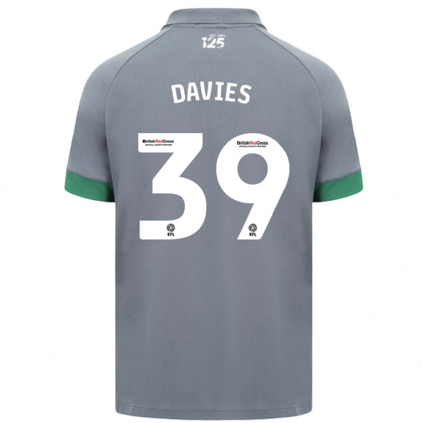 Danxen Kinder Isaak Davies #39 Dunkelgrau Auswärtstrikot Trikot 2024/25 T-Shirt Schweiz