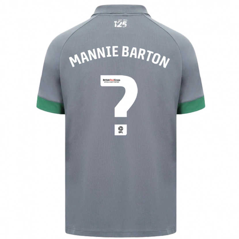 Danxen Kinder Mannie Barton #0 Dunkelgrau Auswärtstrikot Trikot 2024/25 T-Shirt Schweiz