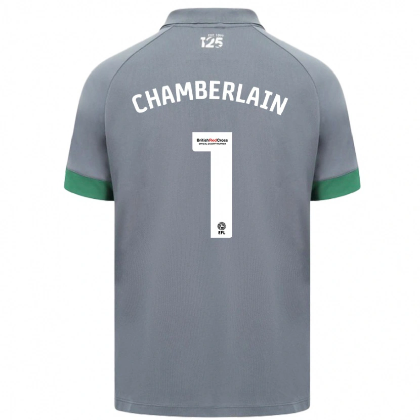 Danxen Kinder Ceryn Chamberlain #1 Dunkelgrau Auswärtstrikot Trikot 2024/25 T-Shirt Schweiz