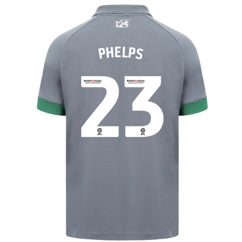 Danxen Kinder Anna Phelps #23 Dunkelgrau Auswärtstrikot Trikot 2024/25 T-Shirt Schweiz