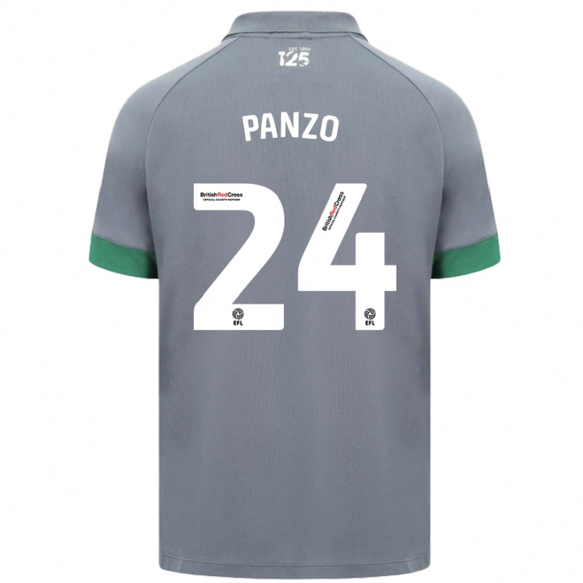 Danxen Kinder Jonathan Panzo #24 Dunkelgrau Auswärtstrikot Trikot 2024/25 T-Shirt Schweiz