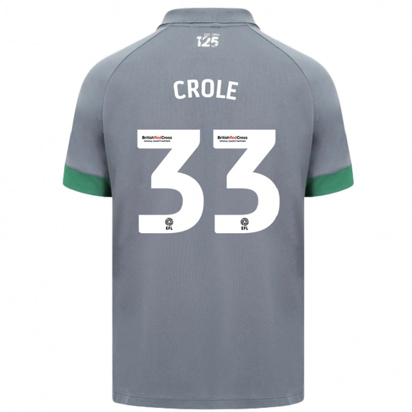 Danxen Kinder James Crole #33 Dunkelgrau Auswärtstrikot Trikot 2024/25 T-Shirt Schweiz