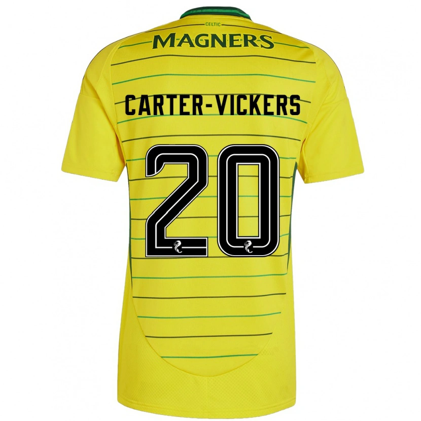 Danxen Kinder Cameron Carter-Vickers #20 Gelb Auswärtstrikot Trikot 2024/25 T-Shirt Schweiz