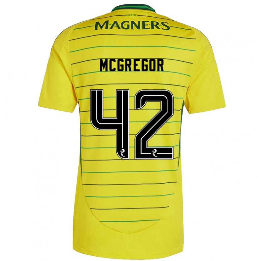 Danxen Kinder Callum Mcgregor #42 Gelb Auswärtstrikot Trikot 2024/25 T-Shirt Schweiz