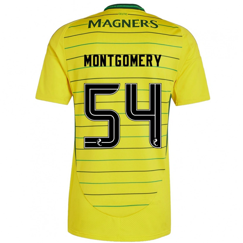 Danxen Kinder Adam Montgomery #54 Gelb Auswärtstrikot Trikot 2024/25 T-Shirt Schweiz