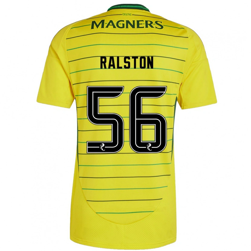 Danxen Kinder Anthony Ralston #56 Gelb Auswärtstrikot Trikot 2024/25 T-Shirt Schweiz