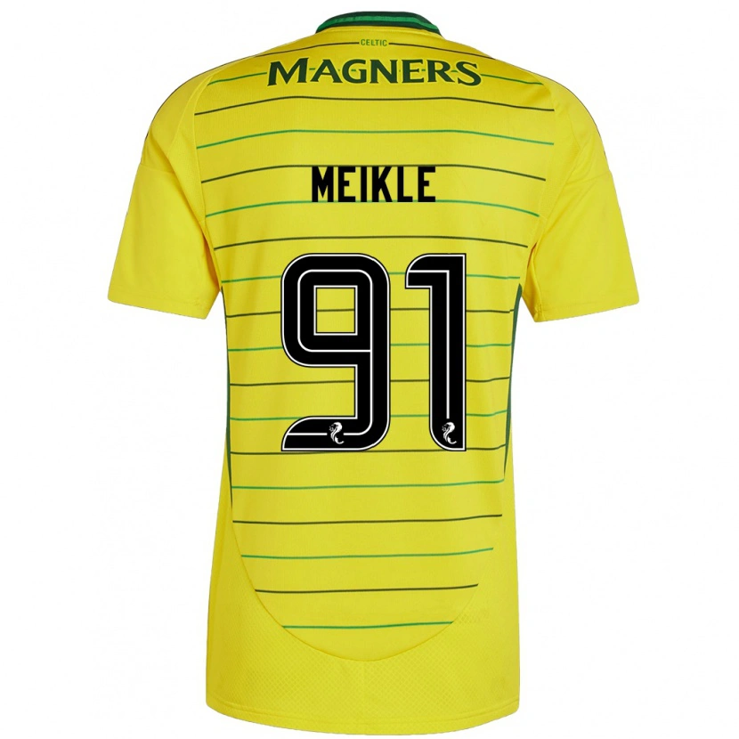 Danxen Kinder Jamie Meikle #91 Gelb Auswärtstrikot Trikot 2024/25 T-Shirt Schweiz