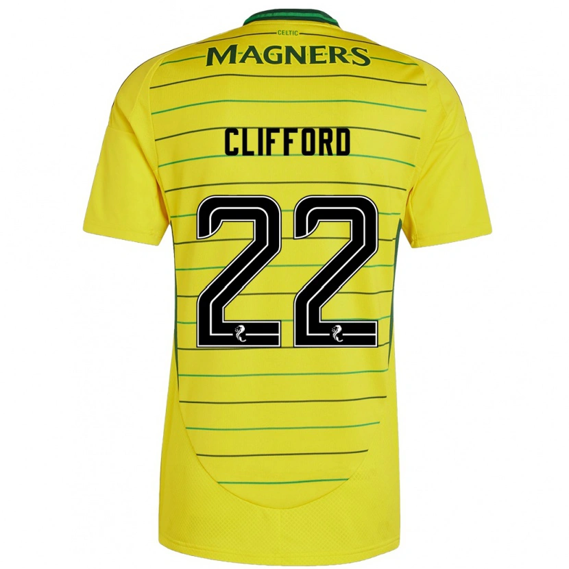 Danxen Kinder Lucy Ashworth-Clifford #22 Gelb Auswärtstrikot Trikot 2024/25 T-Shirt Schweiz