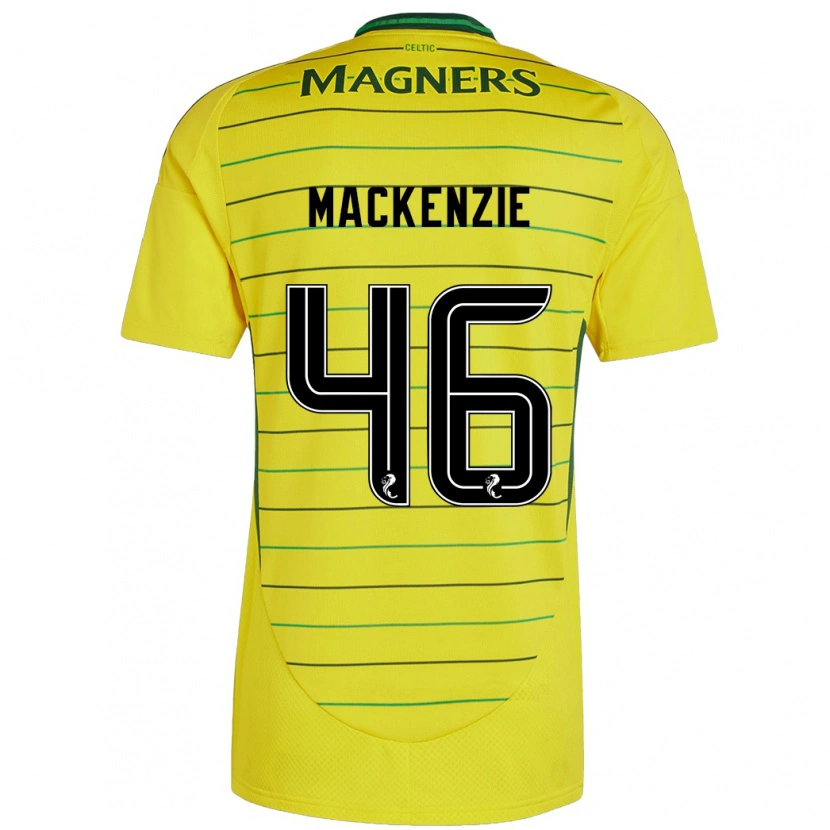 Danxen Kinder Magnus Mackenzie #46 Gelb Auswärtstrikot Trikot 2024/25 T-Shirt Schweiz