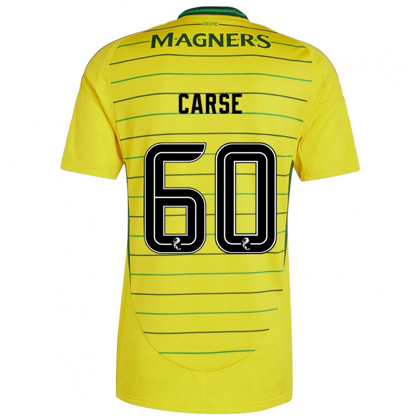 Danxen Kinder Mackenzie Carse #60 Gelb Auswärtstrikot Trikot 2024/25 T-Shirt Schweiz