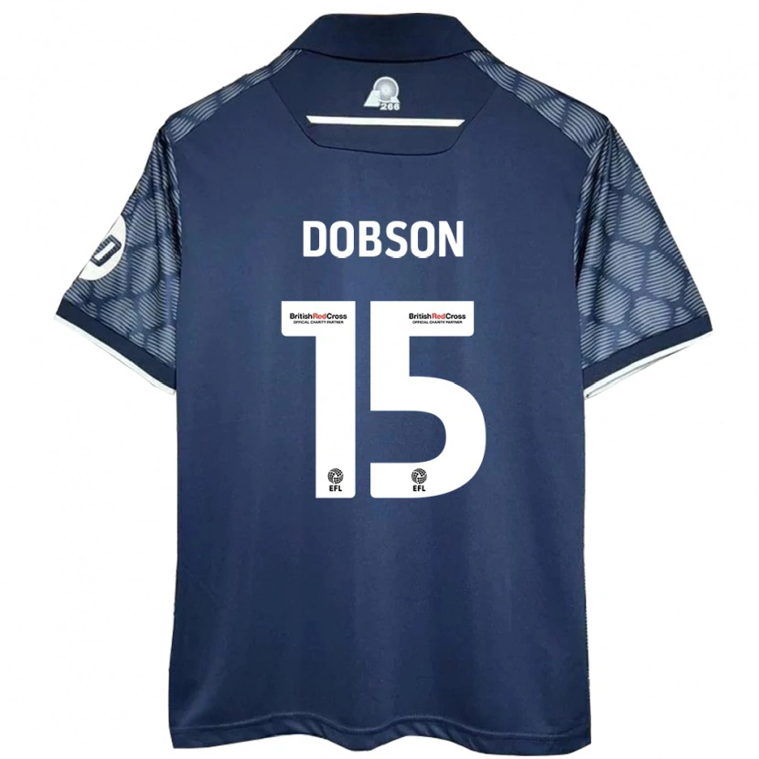 Danxen Kinder George Dobson #15 Schwarz Auswärtstrikot Trikot 2024/25 T-Shirt Schweiz