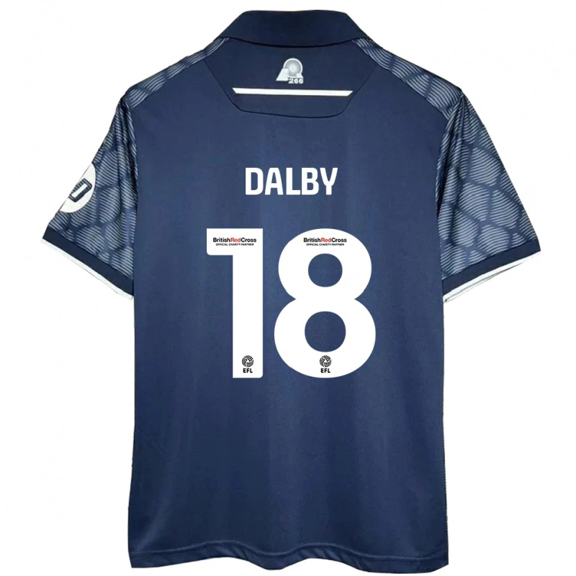 Danxen Kinder Sam Dalby #18 Schwarz Auswärtstrikot Trikot 2024/25 T-Shirt Schweiz